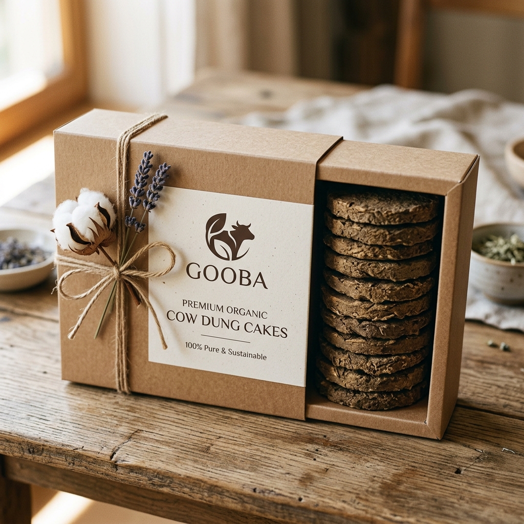 Sun-dried cow dung cakes stacked on stone